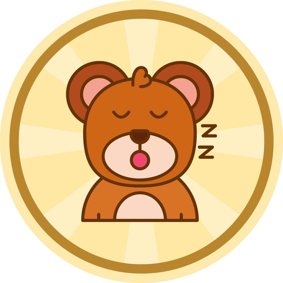 dormir cómic circulo icono vector