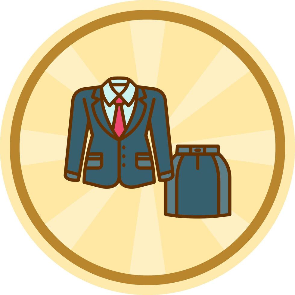 Women suit Comic circle Icon vector
