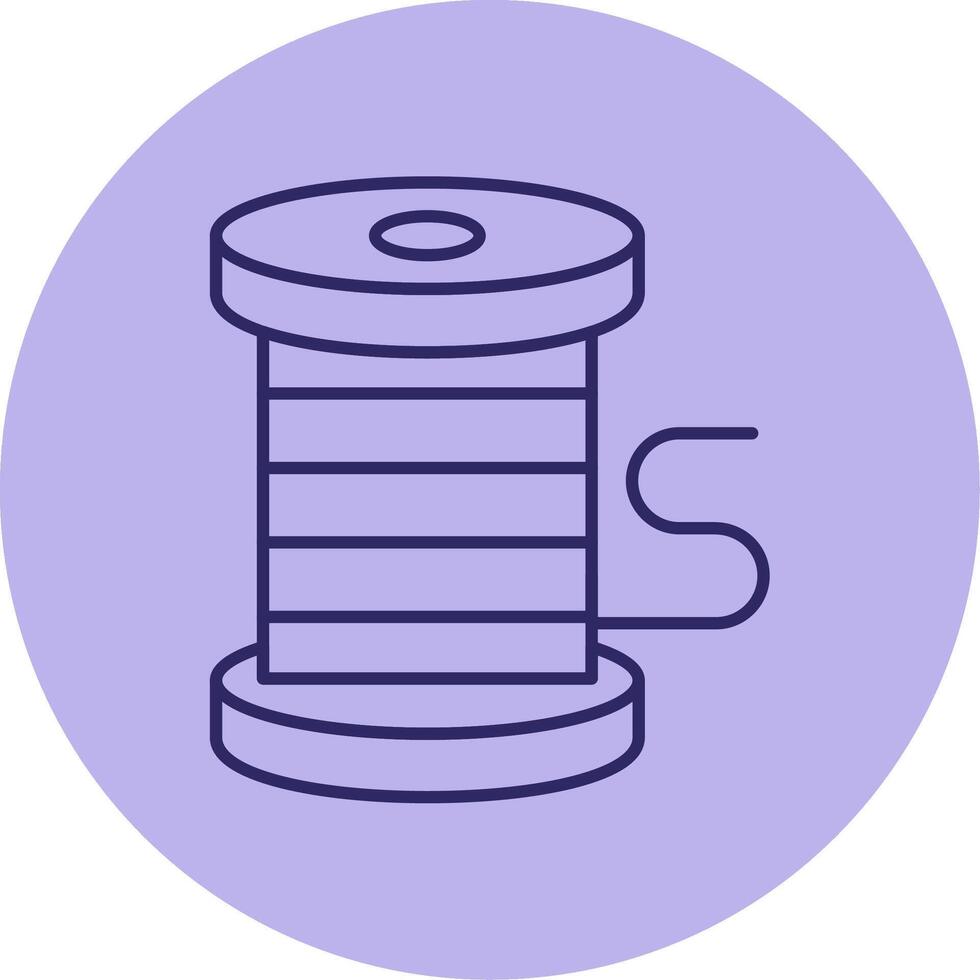 Thread Line Circle Multicolor Icon vector