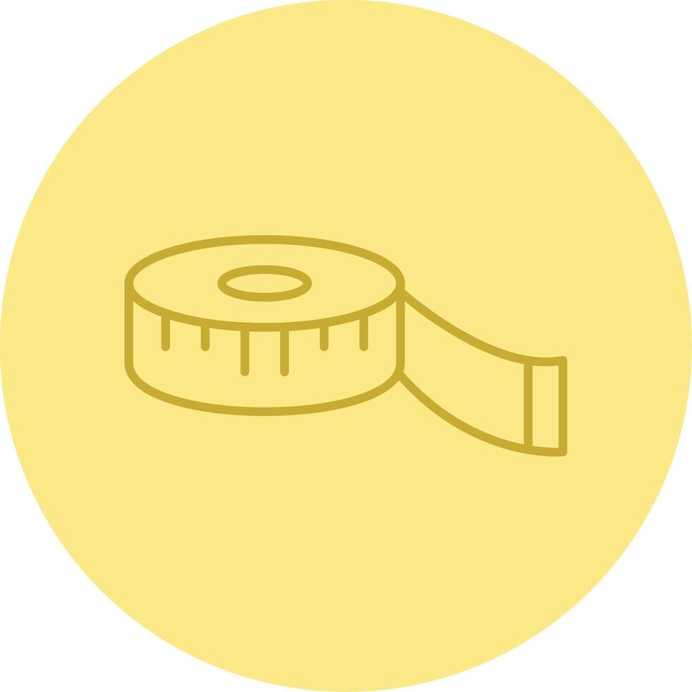 Measure Tape Line Circle Multicolor Icon vector