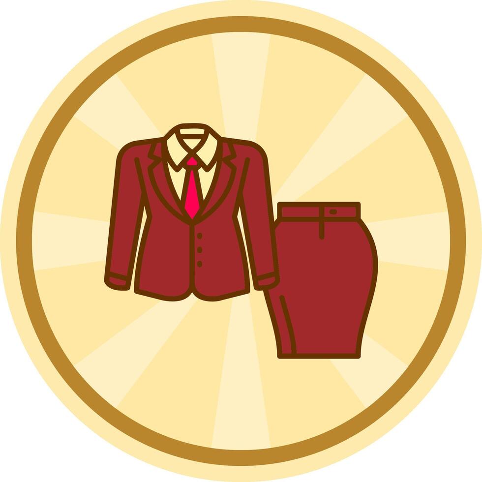 Women suit Comic circle Icon vector