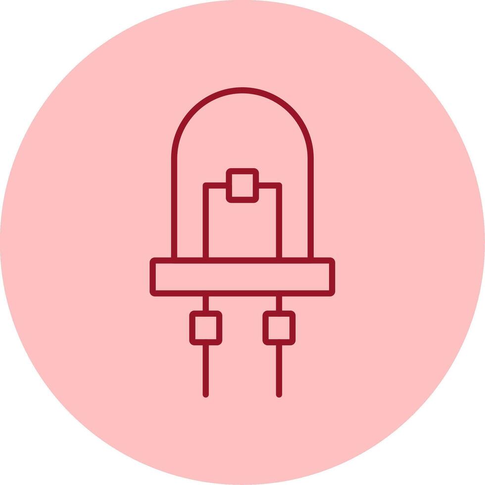 Diode Line Circle Multicolor Icon vector