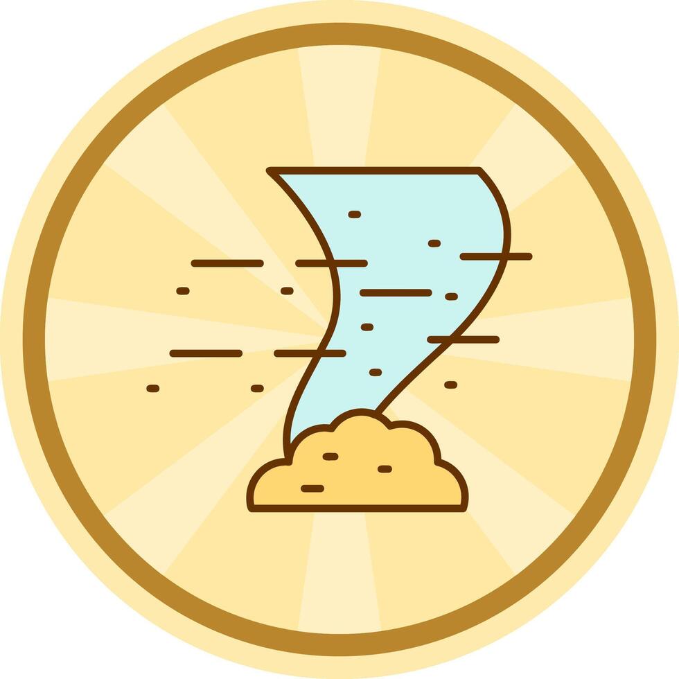 Tornado Comic circle Icon vector