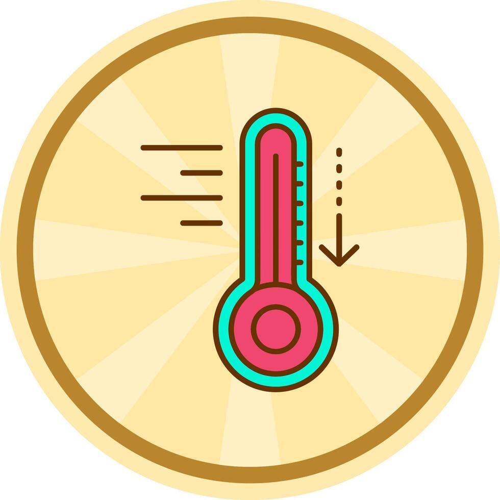 Cold Comic circle Icon vector