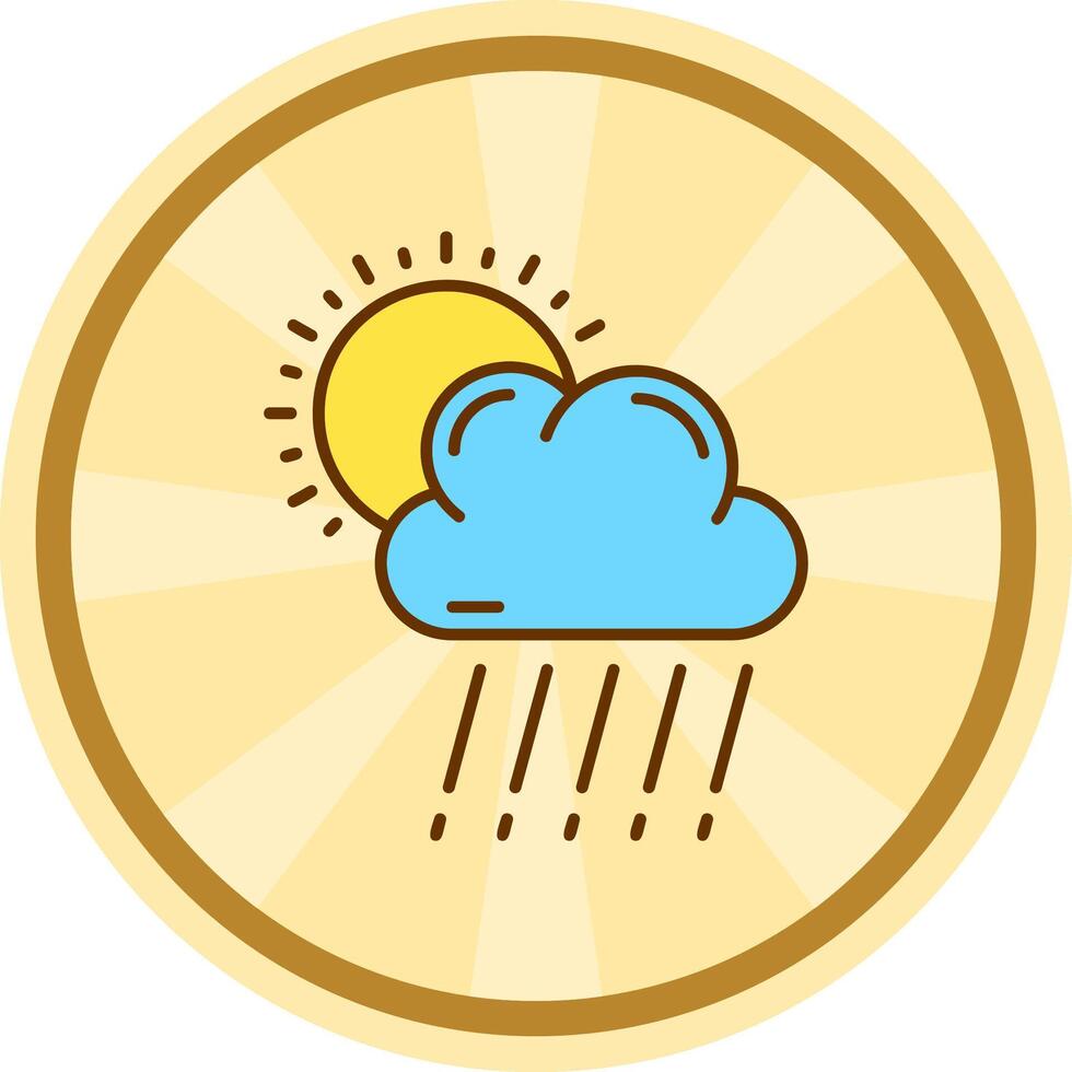 rain Comic circle Icon vector