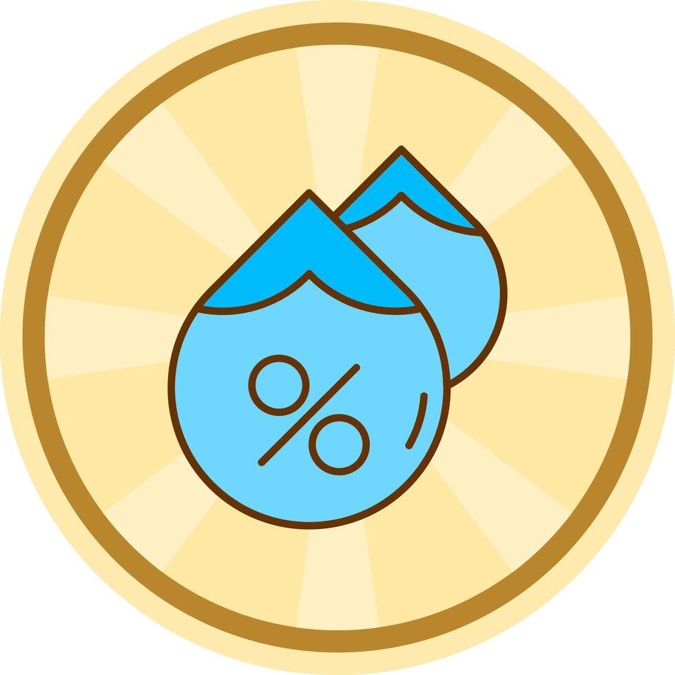 Humidity Comic circle Icon vector