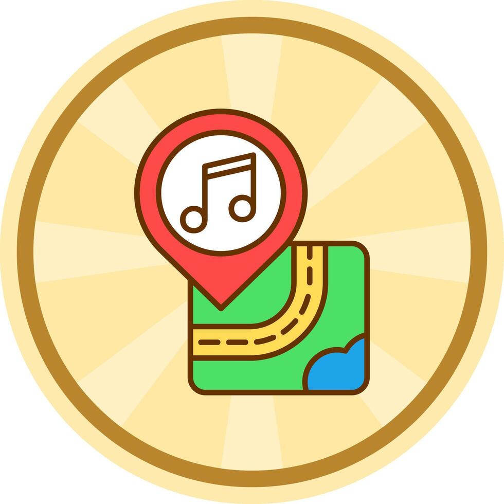 Concert Comic circle Icon vector