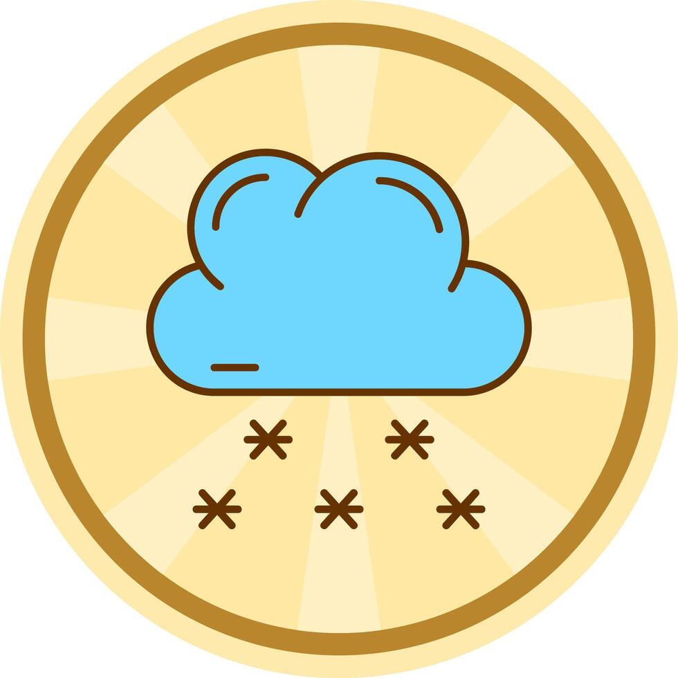 Snow Comic circle Icon vector