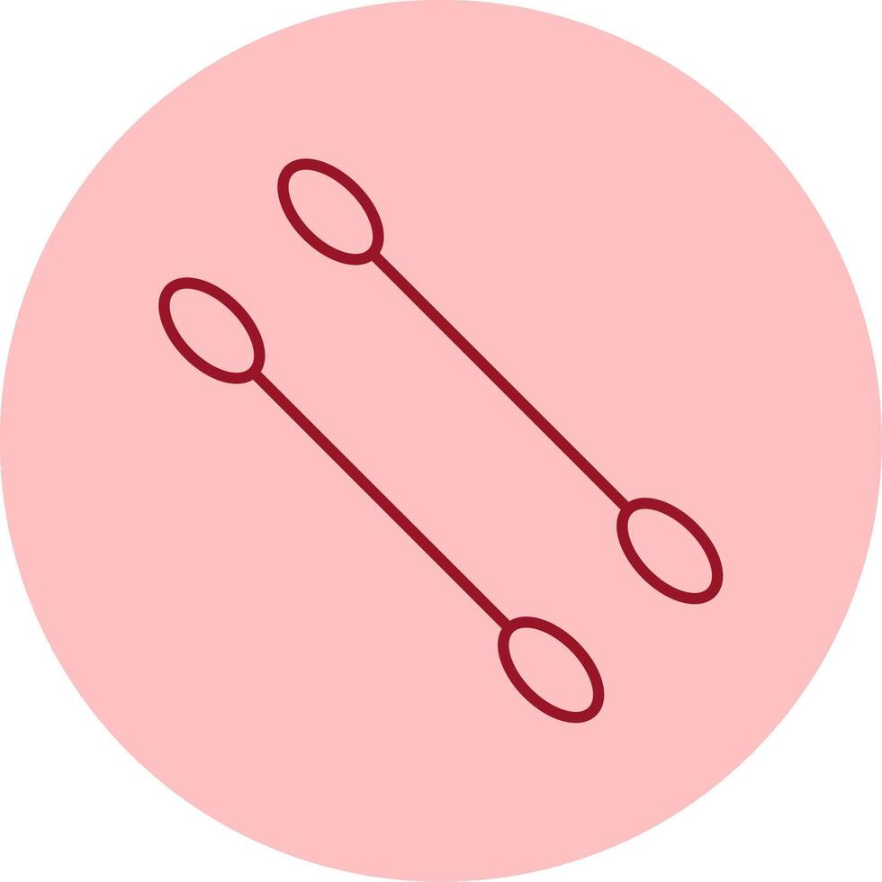 Cotton Swabs Line Circle Multicolor Icon vector