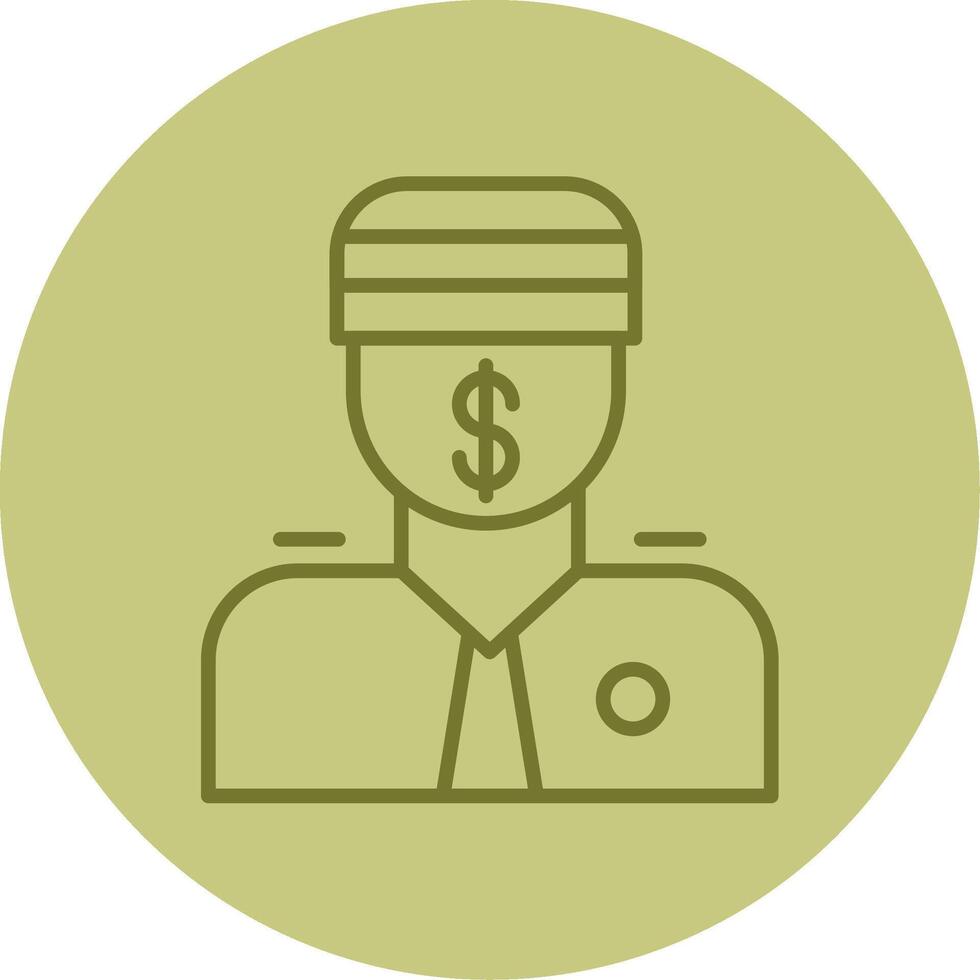 Bribe Line Circle Multicolor Icon vector