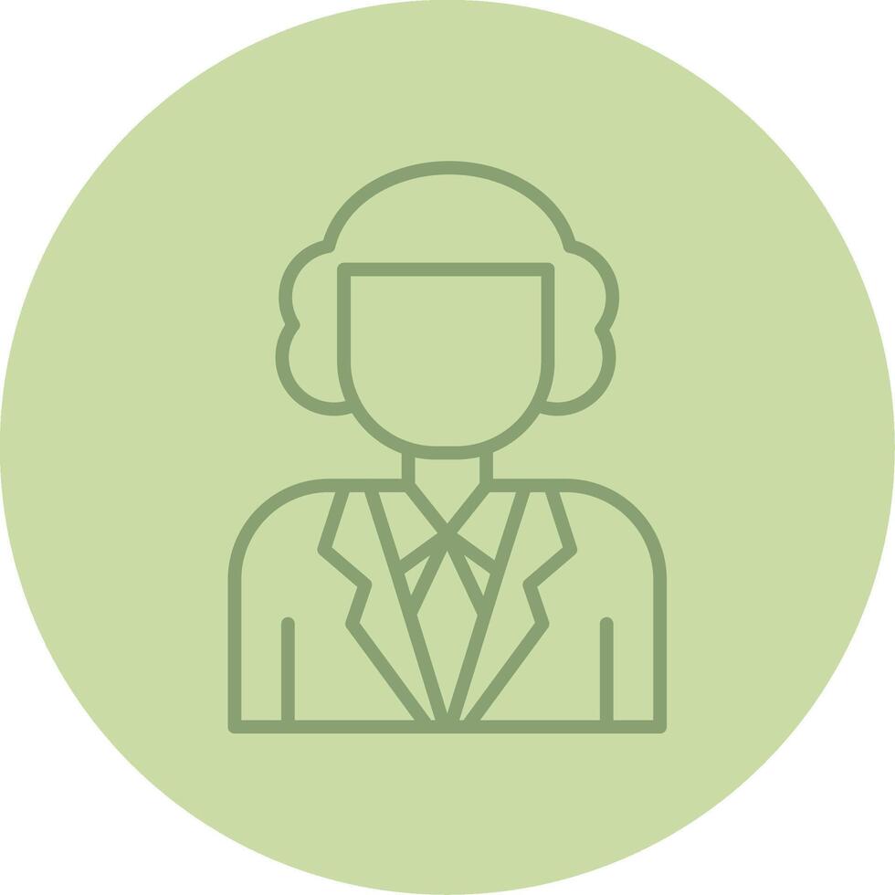 Judge Line Circle Multicolor Icon vector