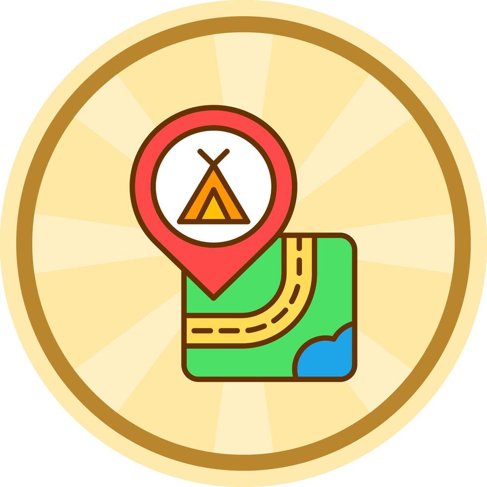 Caming Comic circle Icon vector