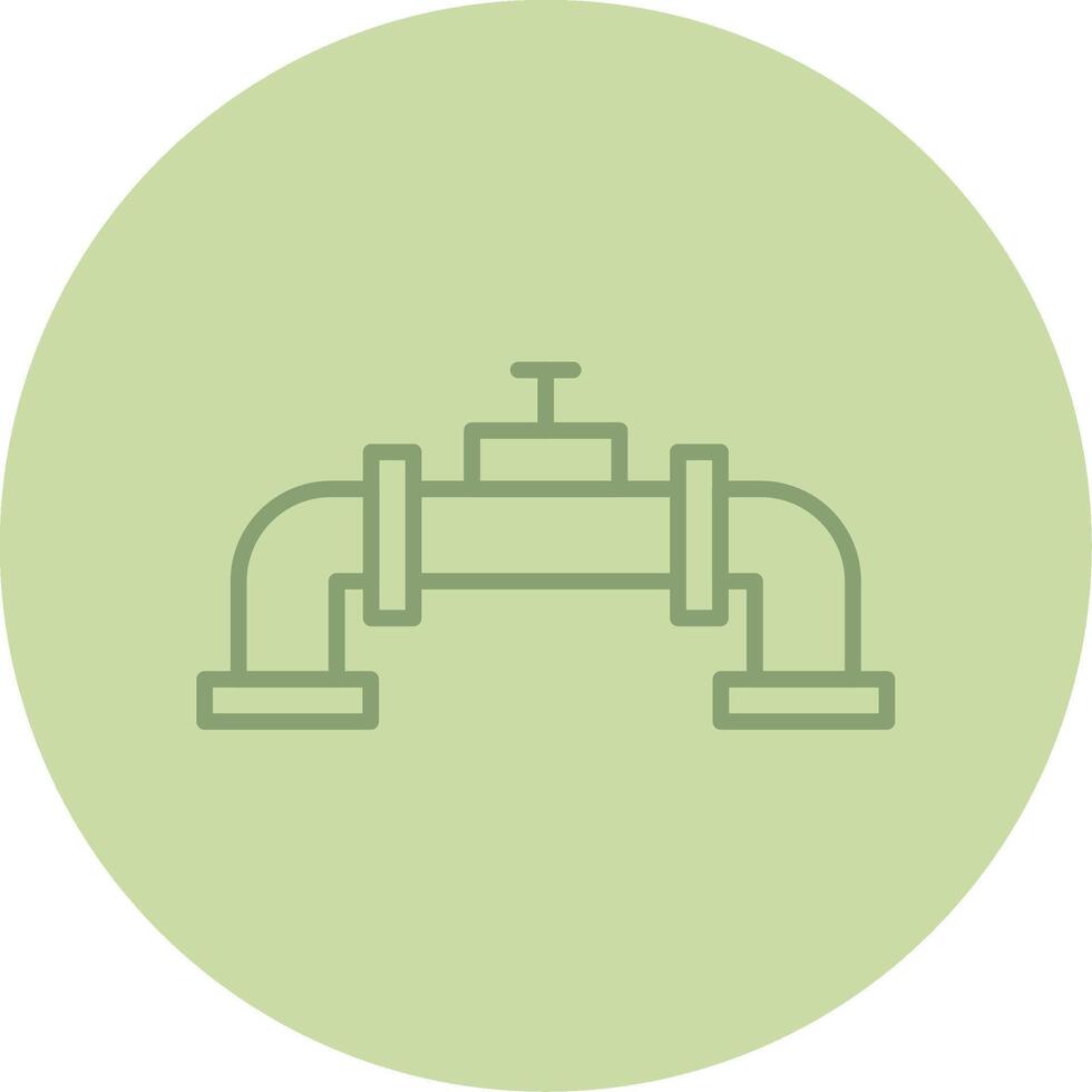Pipe Line Circle Multicolor Icon vector