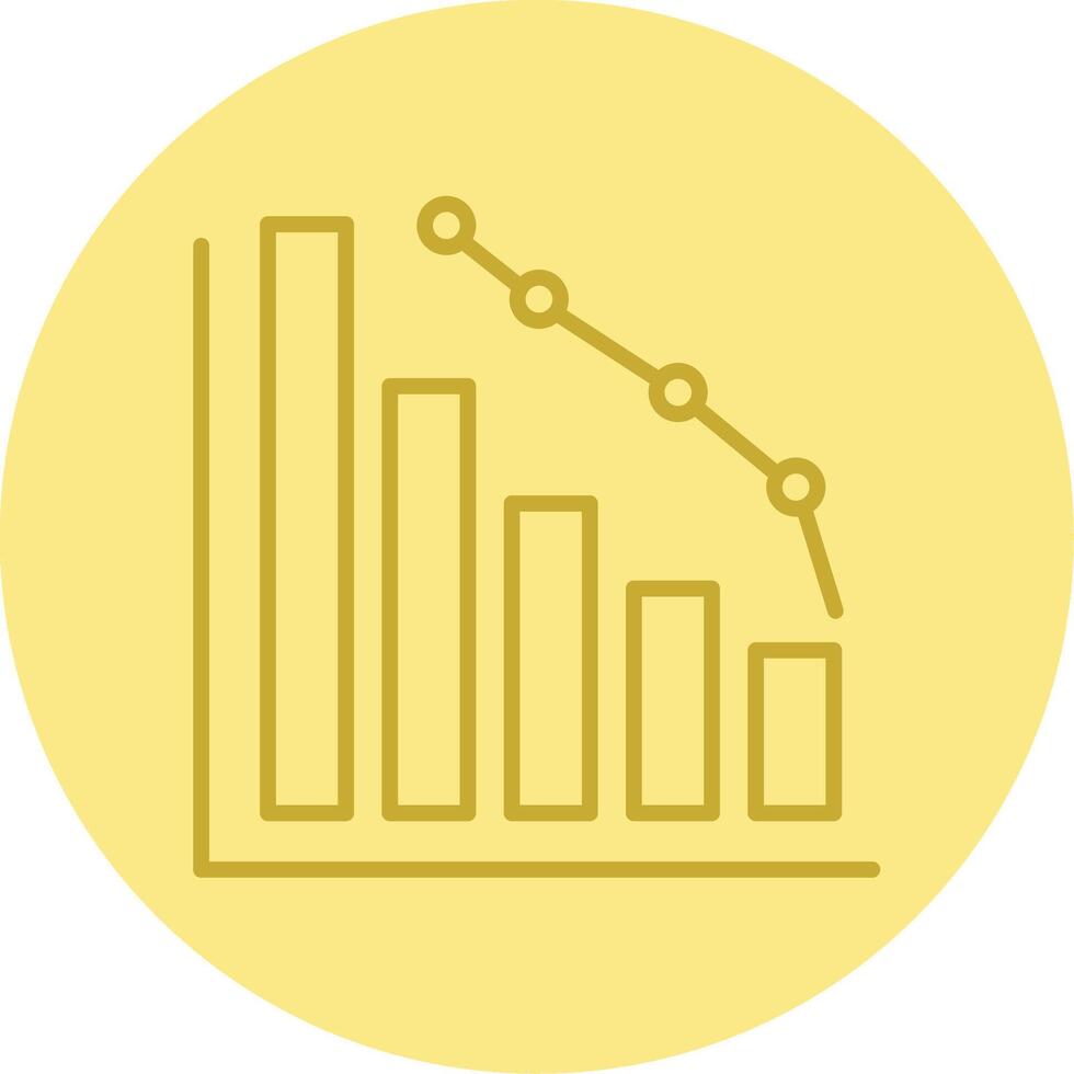 Decrease Line Circle Multicolor Icon vector