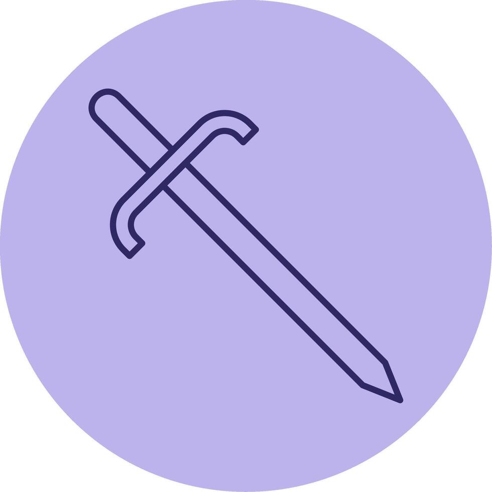 Cutlass Line Circle Multicolor Icon vector