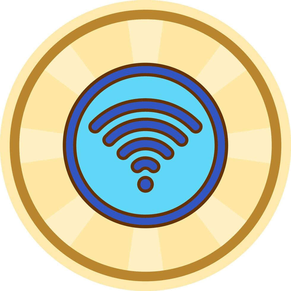 Wifi cómic circulo icono vector