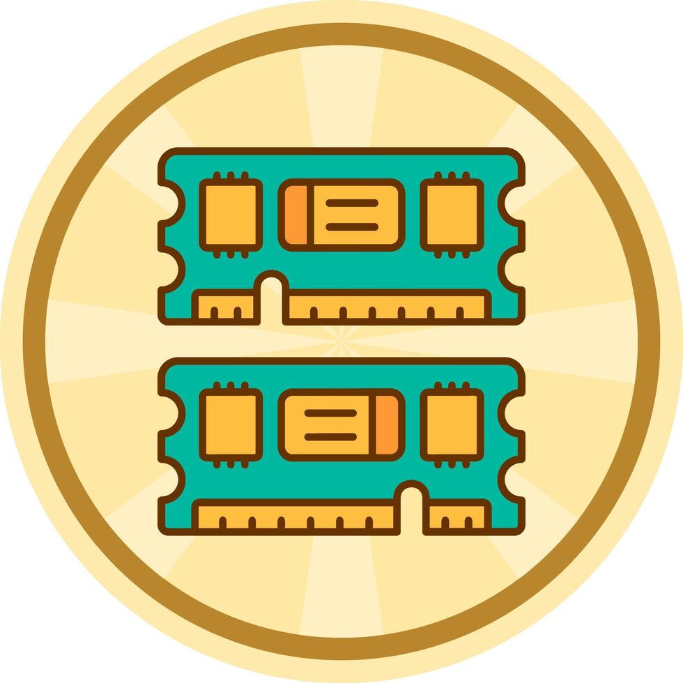 Ram Comic circle Icon vector