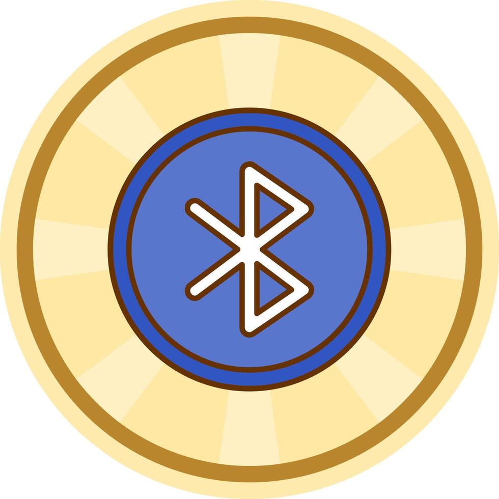 Bluetooth Comic circle Icon vector