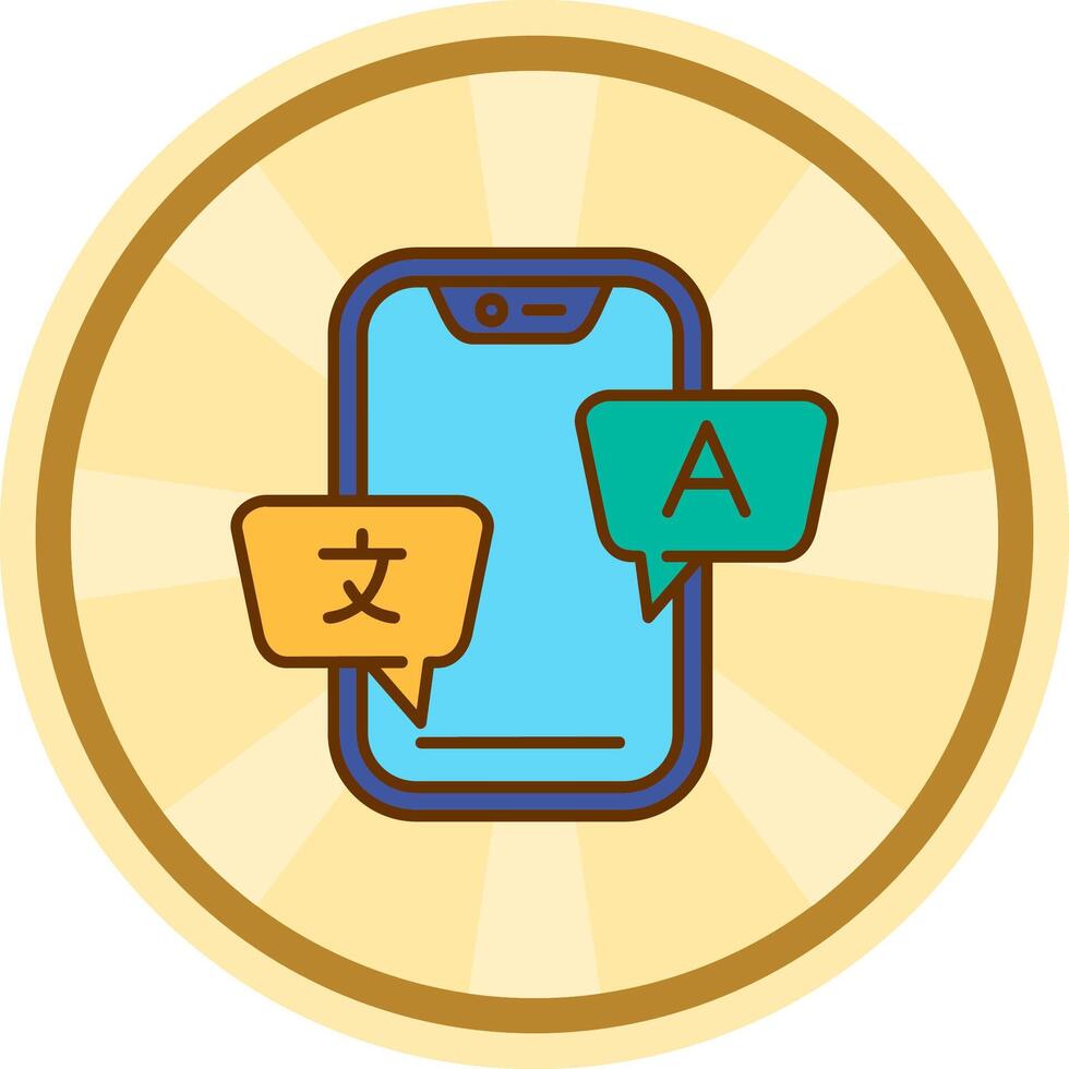 Translate Comic circle Icon vector