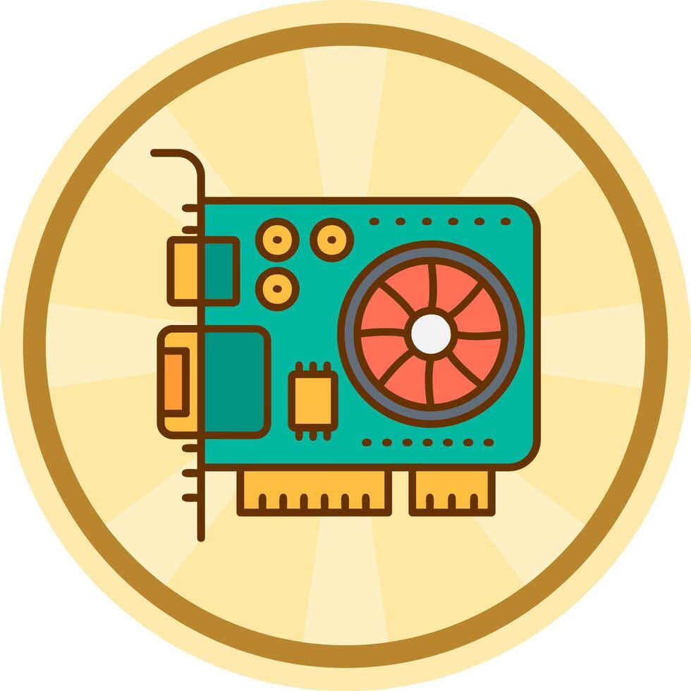 Card Comic circle Icon vector