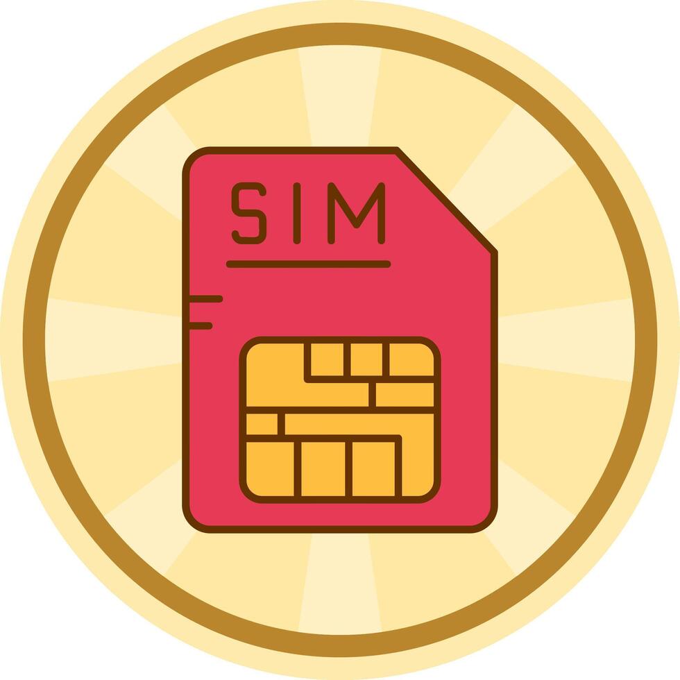 Sim Comic circle Icon vector