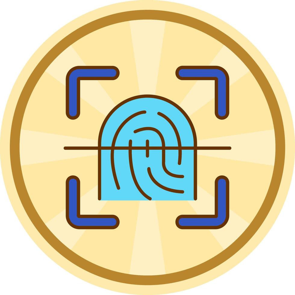 Finger print Comic circle Icon vector