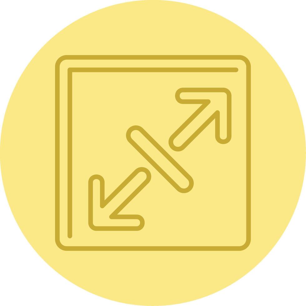 Expand Line Circle Multicolor Icon vector