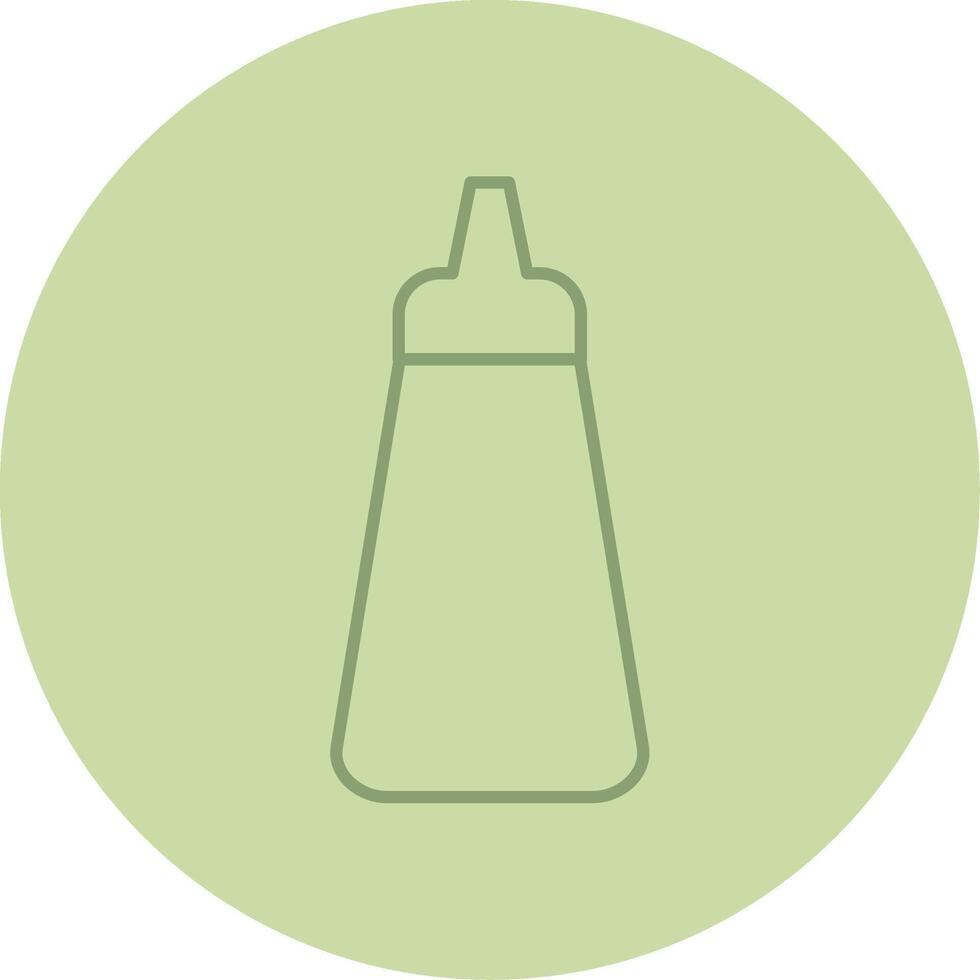 Ketchup Line Circle Multicolor Icon vector