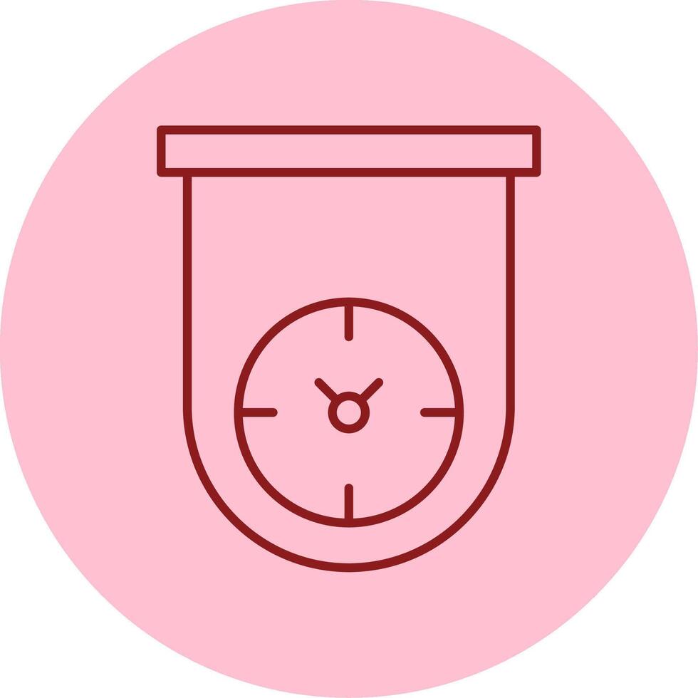 Kitchen Timer Line Circle Multicolor Icon vector