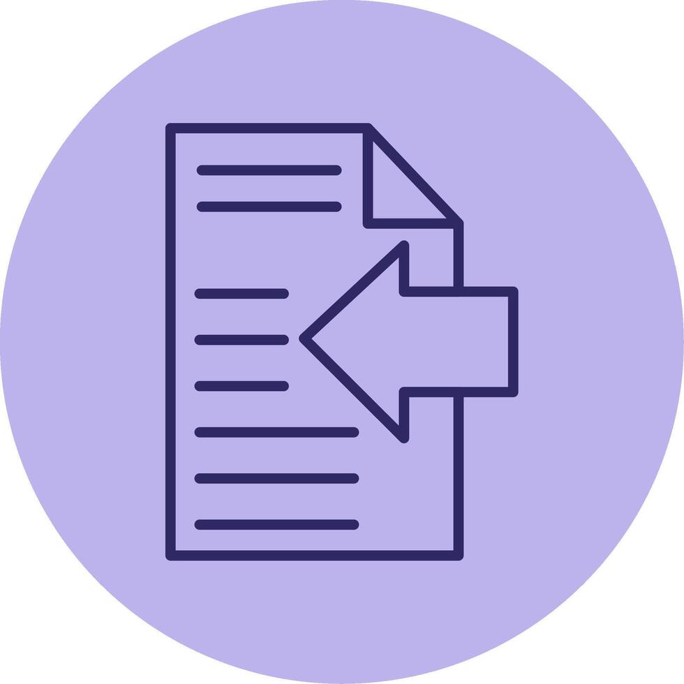 Import Line Circle Multicolor Icon vector
