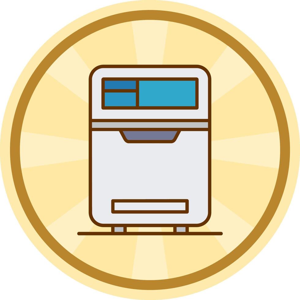 Fridge Comic circle Icon vector