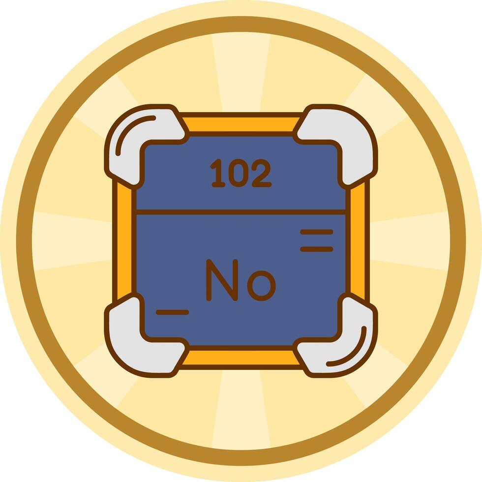 Nobelium Comic circle Icon vector