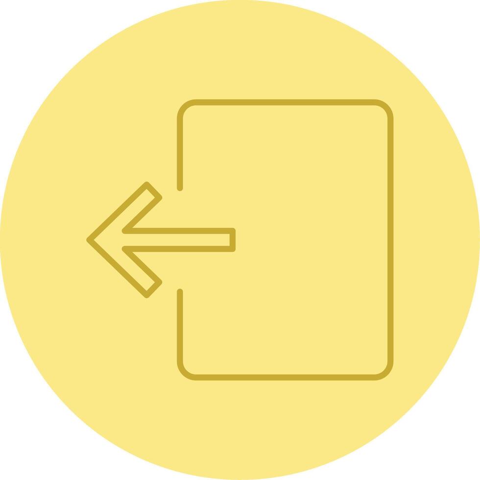 Exit Door Line Circle Multicolor Icon vector