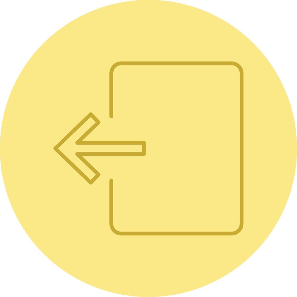 Exit Door Line Circle Multicolor Icon vector