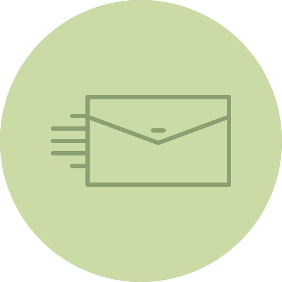 Mail Line Circle Multicolor Icon vector