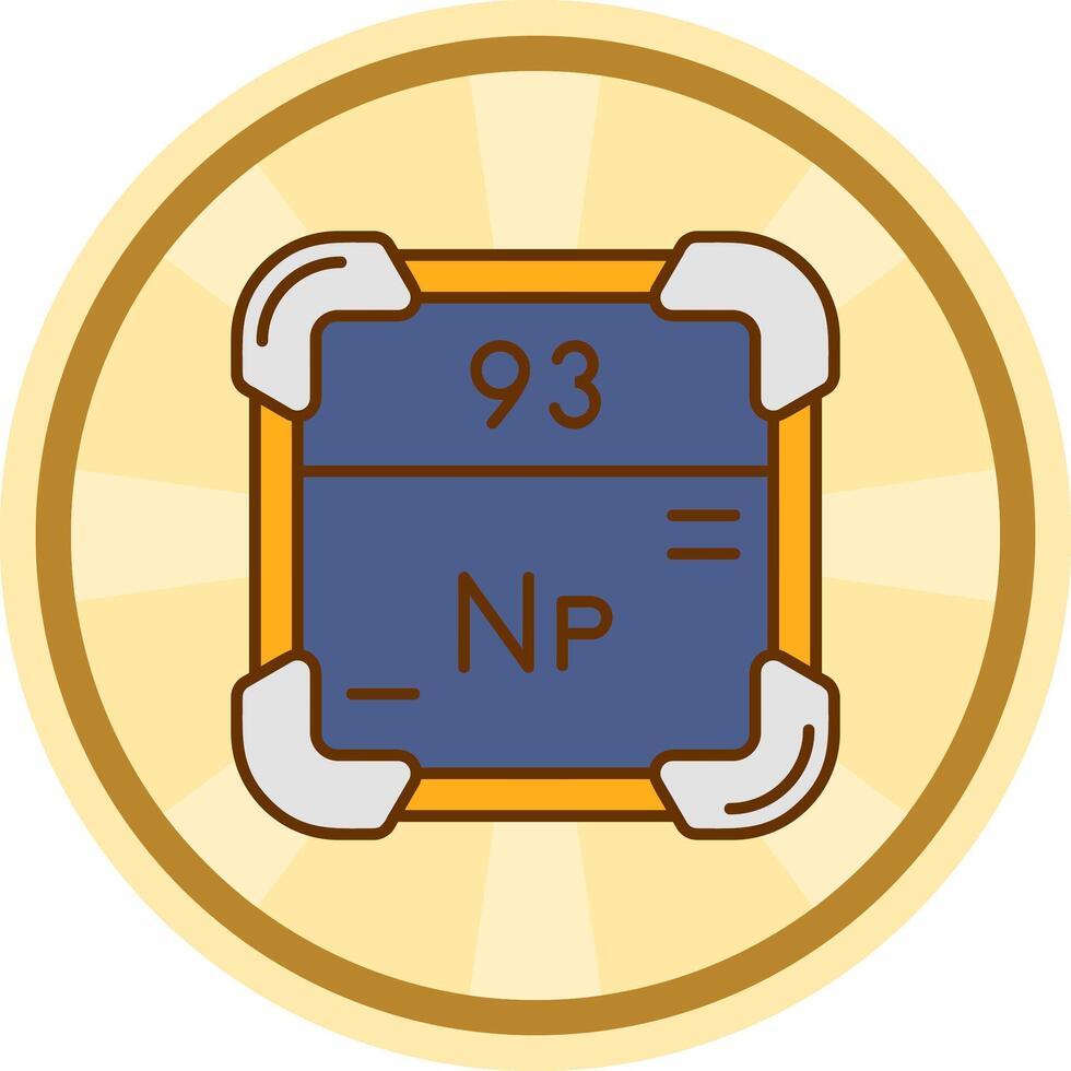 Neptunium Comic circle Icon vector