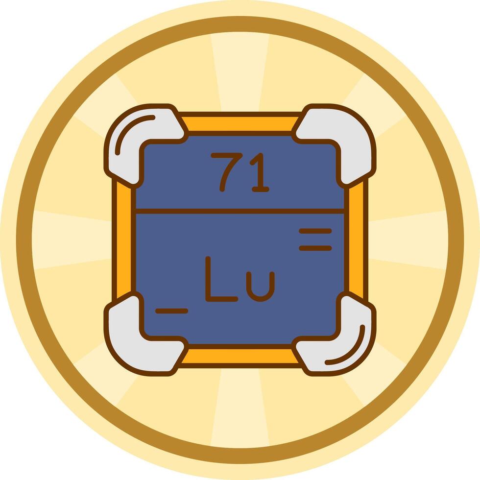 Lutetium Comic circle Icon vector