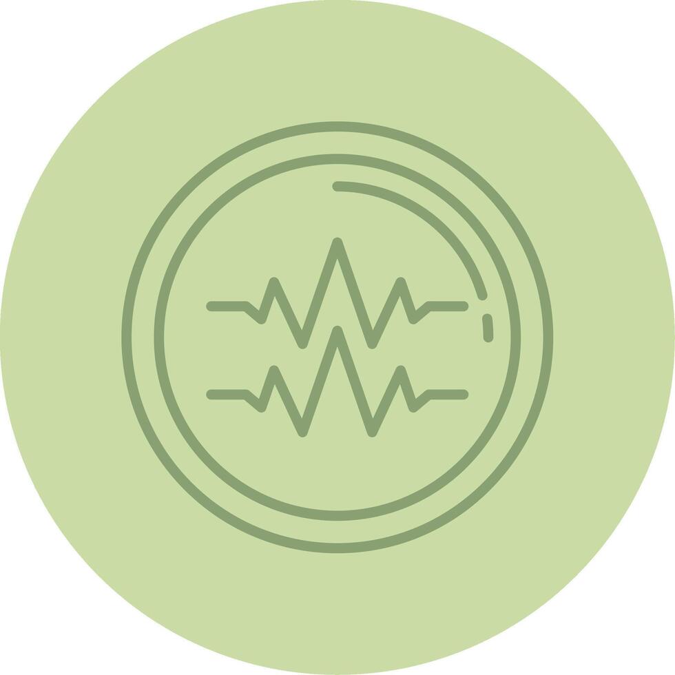 Sound Beats Line Circle Multicolor Icon vector