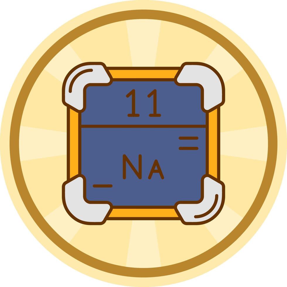 Sodium Comic circle Icon vector