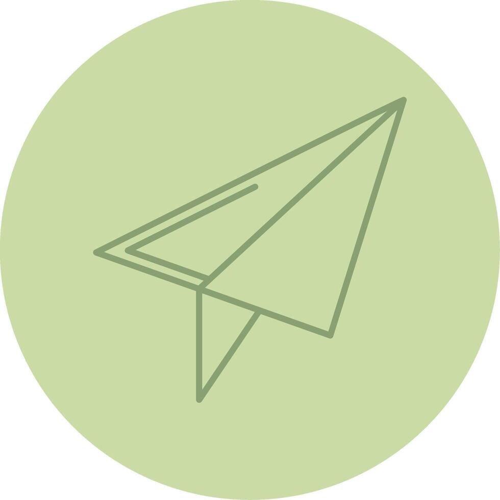 Paper Plane Line Circle Multicolor Icon vector