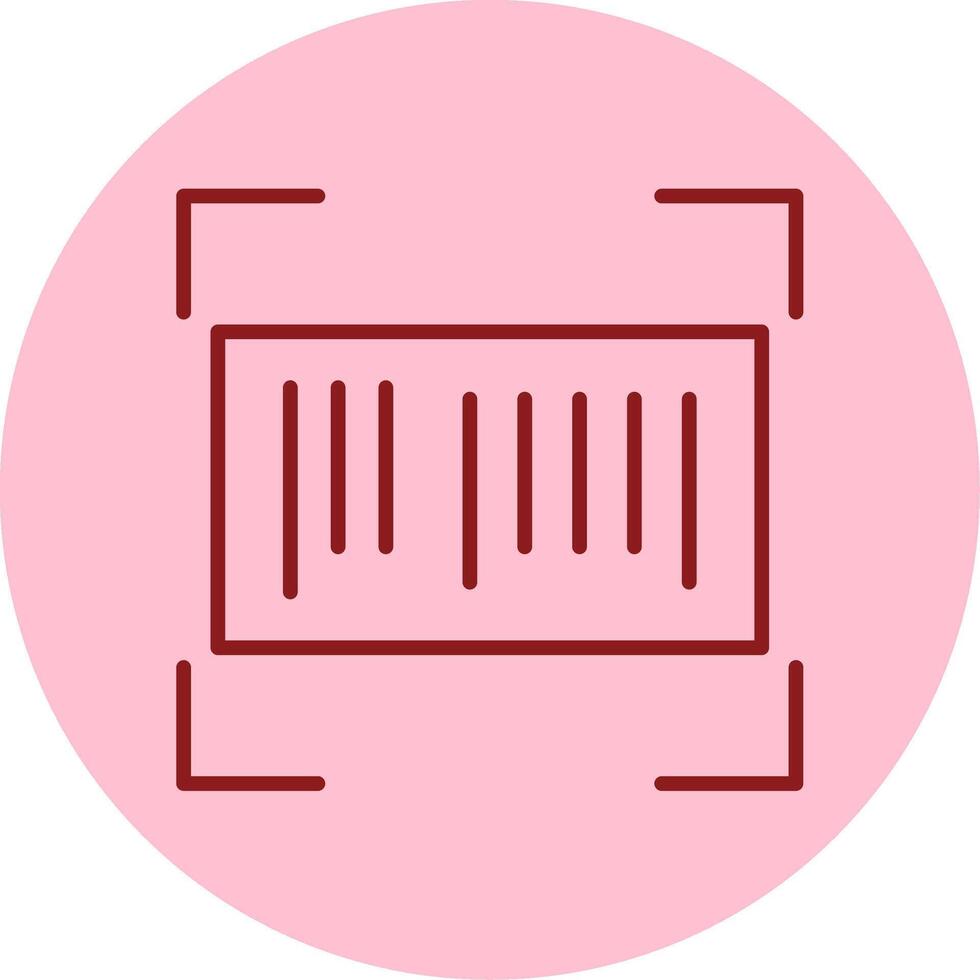 Barcode Line Circle Multicolor Icon vector