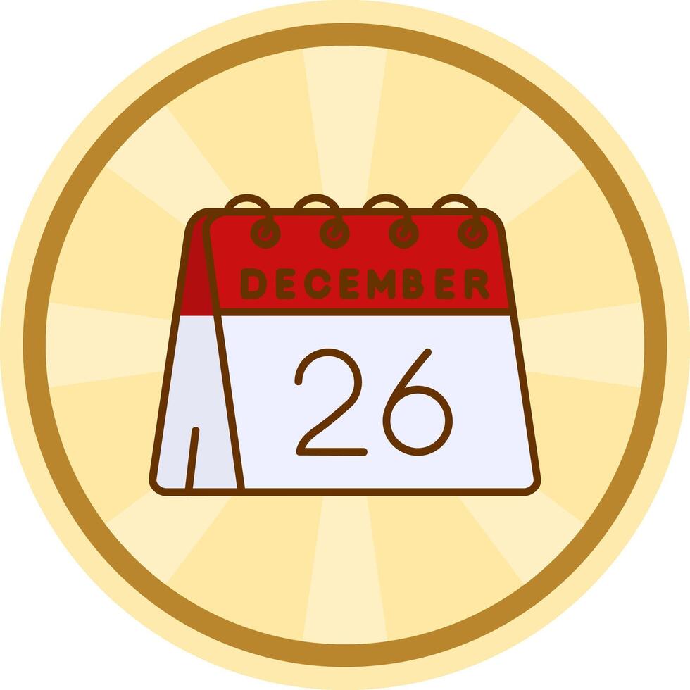 26th of December Comic circle Icon vector