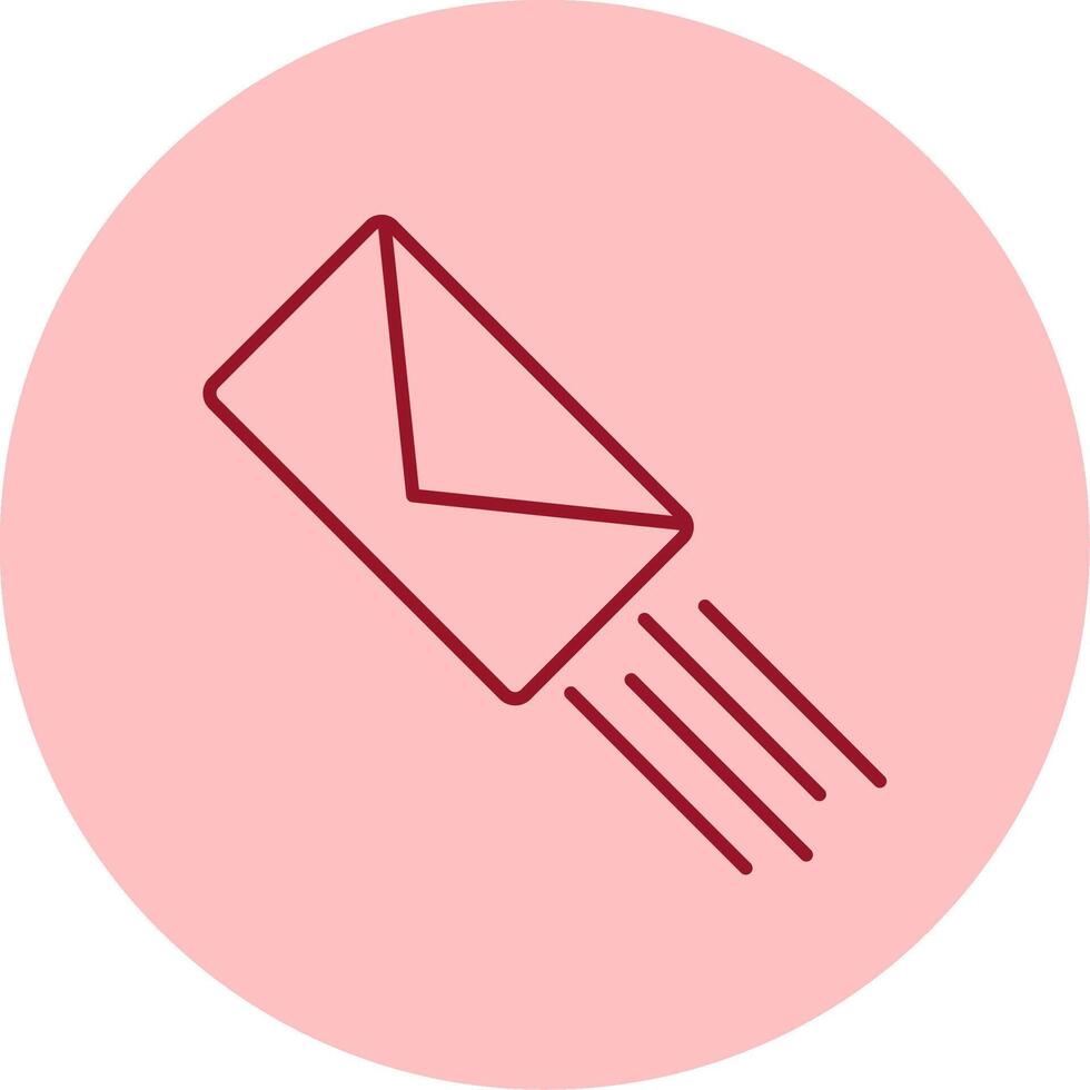 Express Mail Line Circle Multicolor Icon vector