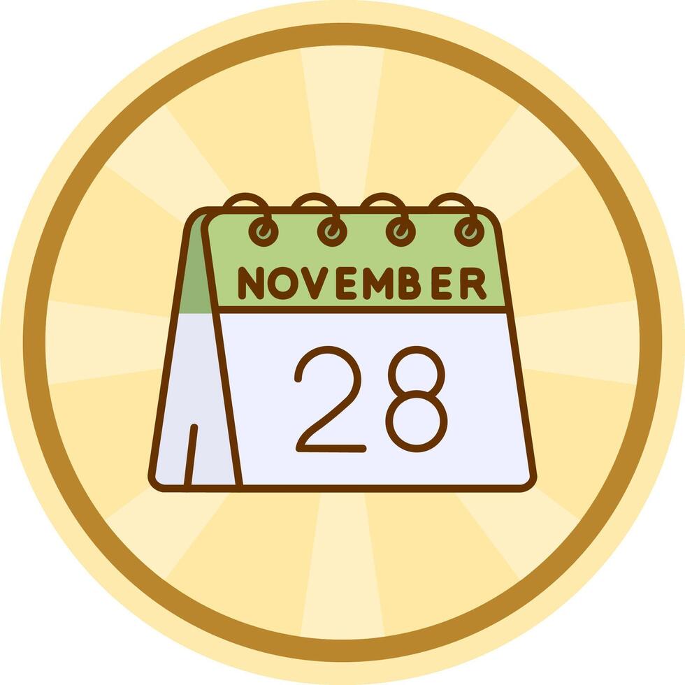 28th of November Comic circle Icon vector