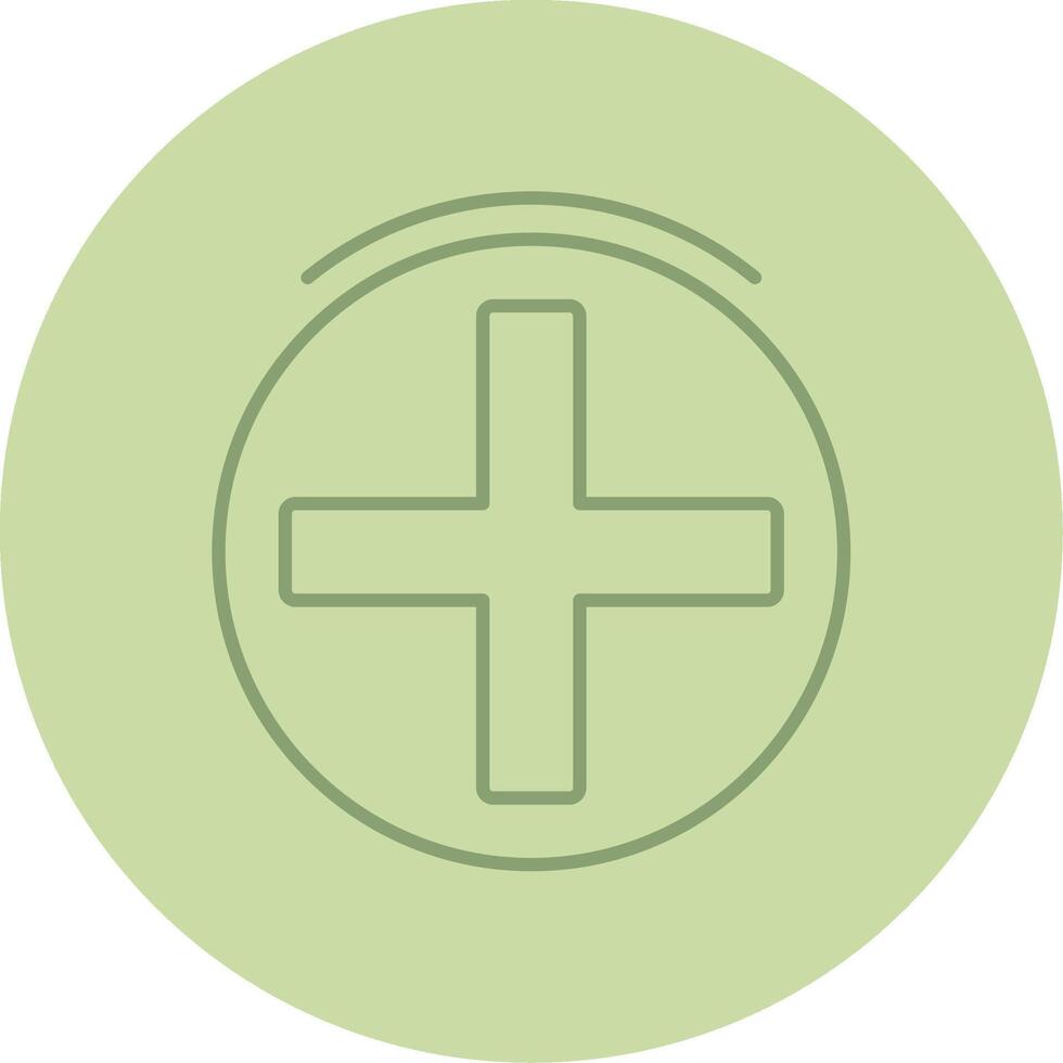 Plus Sign Line Circle Multicolor Icon vector