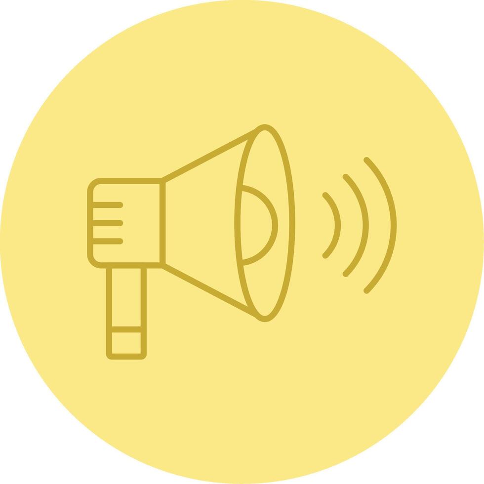 Loud Speaker Line Circle Multicolor Icon vector