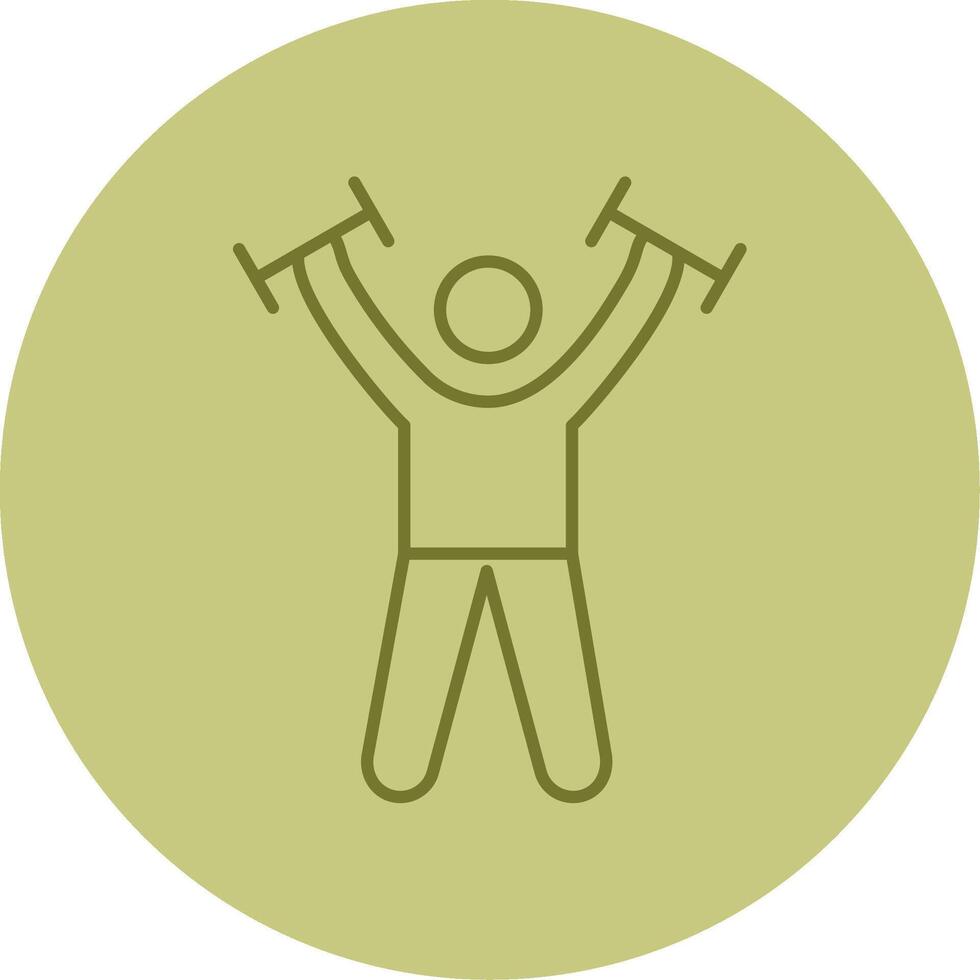 Exercise Line Circle Multicolor Icon vector
