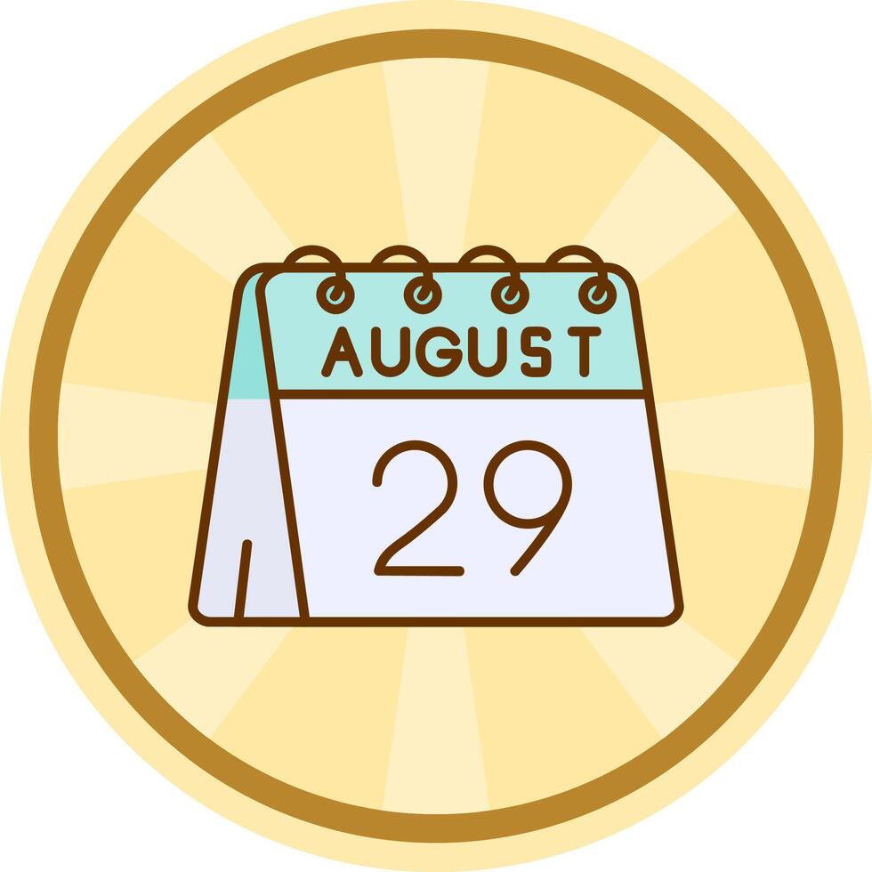 29th of August Comic circle Icon vector