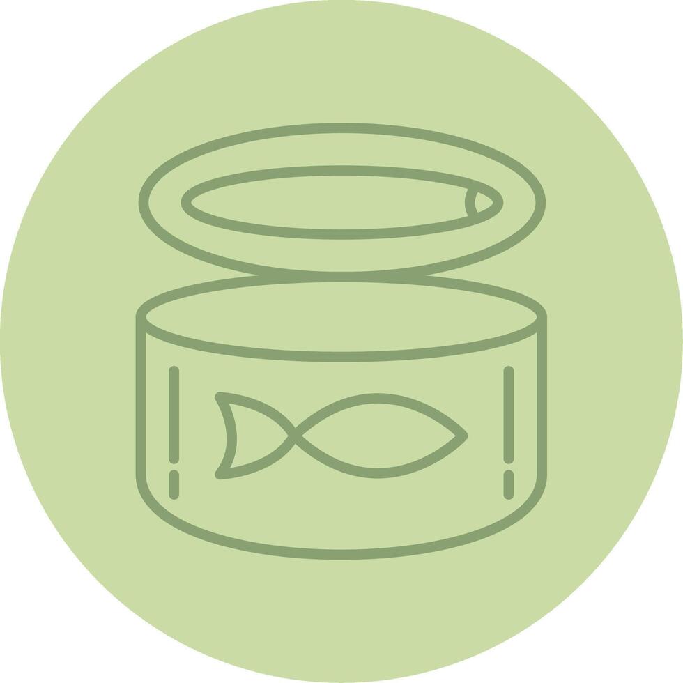 Canned Food Line Circle Multicolor Icon vector