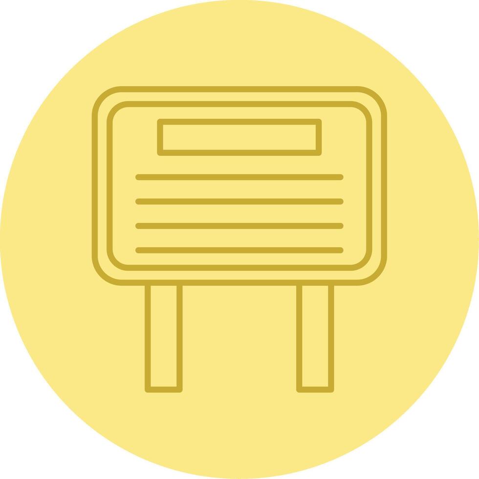 BillBoard Line Circle Multicolor Icon vector